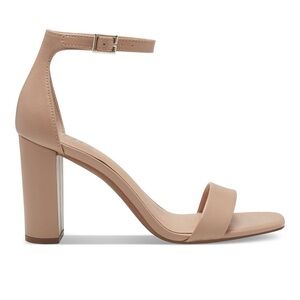 INC International Concepts Women's Nude Ankle Strap Heels
